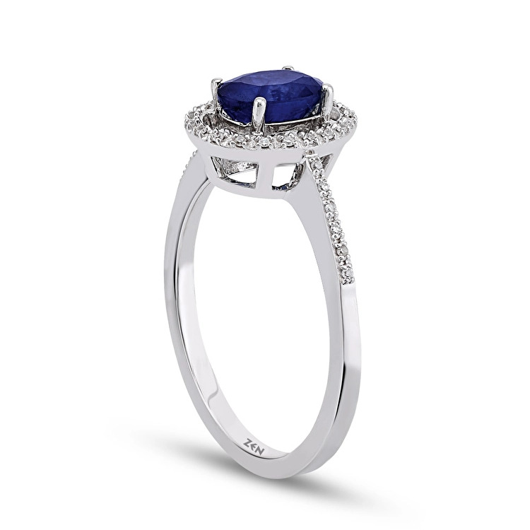 Pırlanta Safir Yüzük